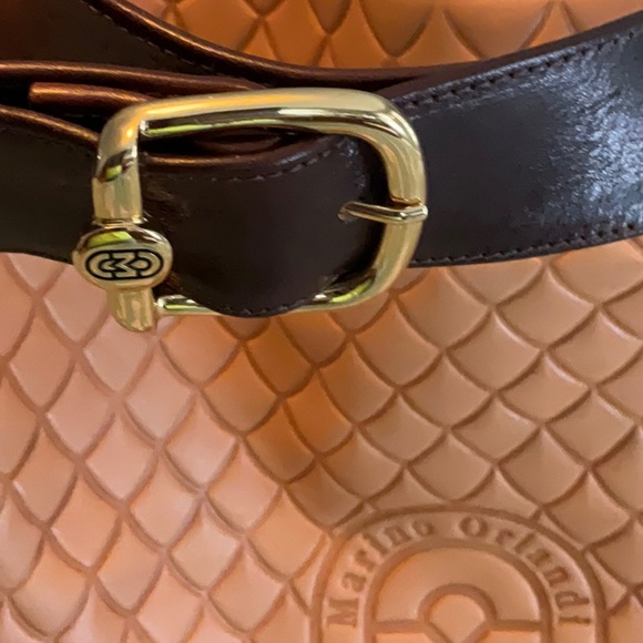 NWT Marino Orlando shoulder/sling/crossbody leather bucket bag. - Picture 6 of 9